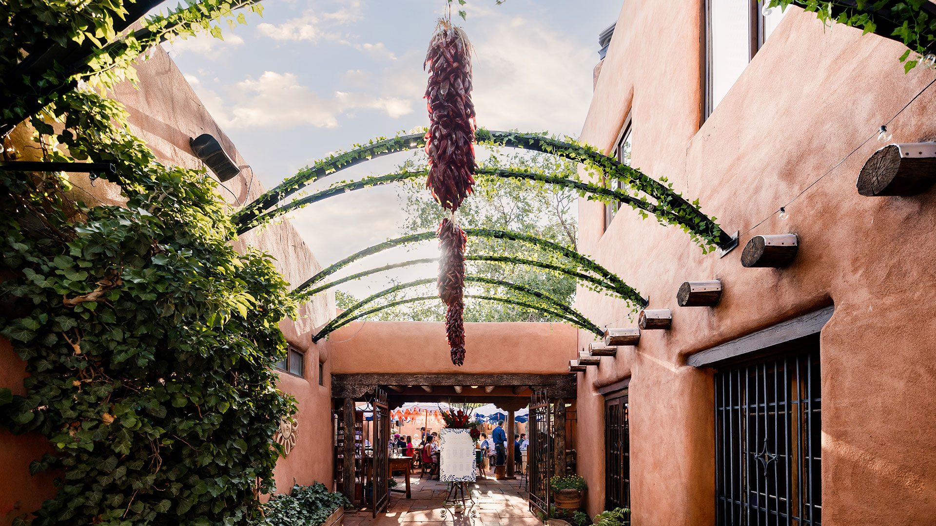 Group Gathering in Courtyard
