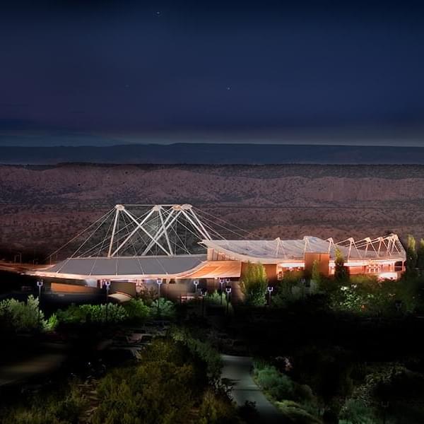 The Santa Fe Opera House at night